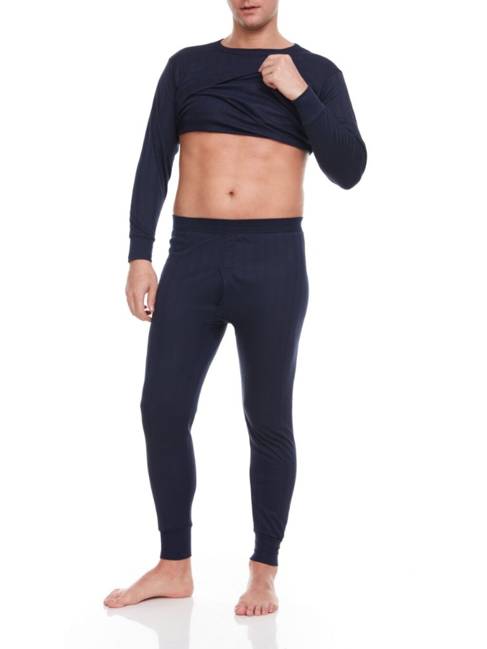 Men Cotton Fleece Thermal Underwear Set 2-Pack Warm Long Johns Winter Base Layer - Picture 3 of 6